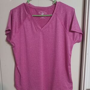 Beverly Hills Polo Club Pink Short Sleeve V-Neck Tee